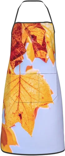 Bonito delantal de arce, delantales de cocina para hombres y mujeres, delantal de cocina delantal de chef delantal de jardín ajustable con 2