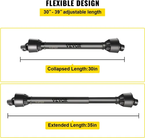 Miniatura 4 de VEVOR Eje de transmisión PTO, Eje de transmisión PTO de 1-3/8", Eje de transmisión PTO con 6 ranuras para tractor y extremo redondo
