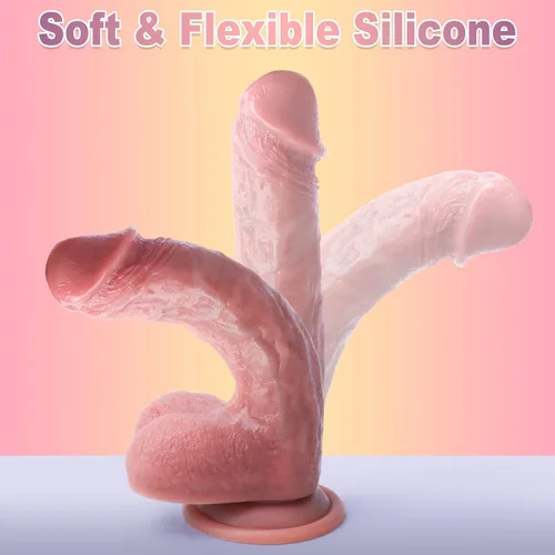 Miniatura 4 de Vlatne - Consoladores realistas que se sienten como la piel, juguetes sexuales para adultos, silicona suave con fuerte ventosa para jugar con manos
