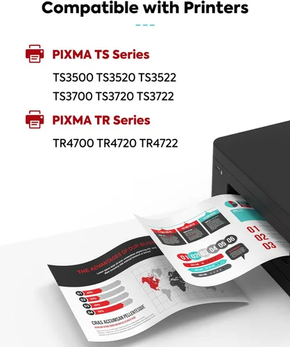 Miniatura 3 de PG-275XL 275XL Cartuchos de tinta negra remanufacturados de repuesto para Canon 275XL 275 PG-275 PG275 XL Negro Alto rendimiento para PIXMA TR4720