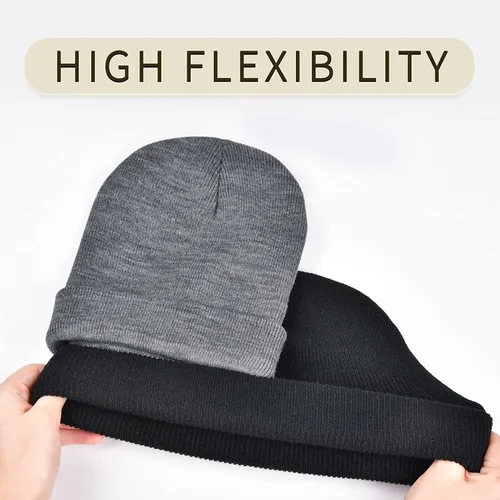 Miniatura 4 de ZOORON Gorro para hombre y mujer, gorro holgado para invierno, cálido, gorro de calavera, unisex
