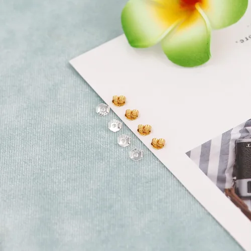 Miniatura 5 de 20 unidades/10 pares de aretes chapados en oro de 18 quilates para tachuelas, de plata de ley 925, no se decolora, seguro, hipoalergénico seguro