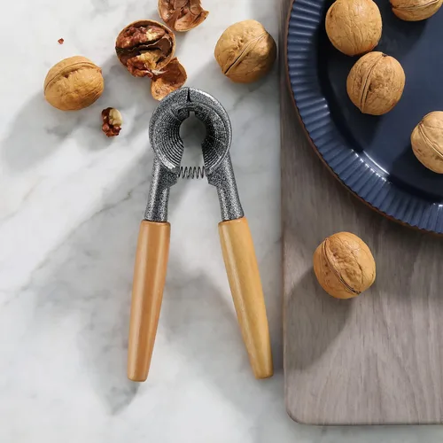 Miniatura 6 de New Star Foodservice 28234 Pecan y cascanueces resistentes con asas de madera Negro
