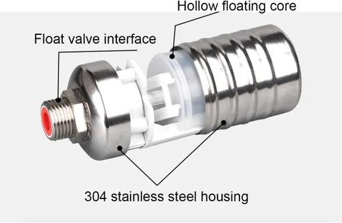 Miniatura 4 de Stainless Steel Float Valve， Ball Valve Kit 304 Stainless Steel Floating Ball Valve,Stainless Steel Fully Automatic Water Level Control Float