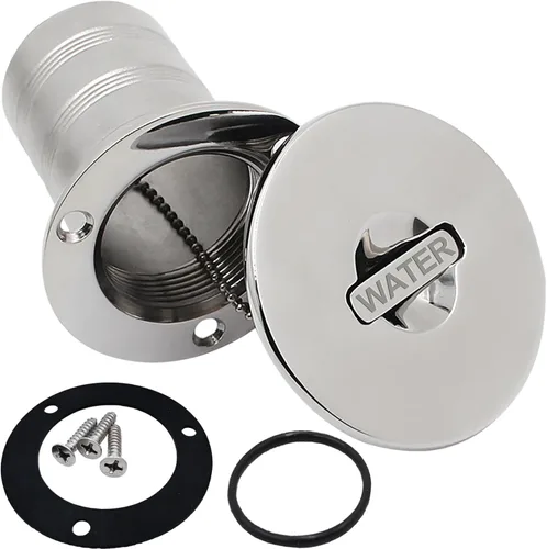 Miniatura 9 de Boat Water/Diesel/Gas/Fuel Deck Fill/Filler 1-1/2 Inch(38mm) with Keyless Cap 316 Stainless Steel Boat Deck Hardware for Boat, Yacht, Caravan