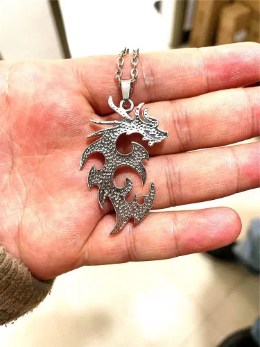 Miniatura 3 de Collar con colgante de dragón de animal para hombre, luminoso, tribal, tótem volador, collar para mujeres, hombres, adolescentes, joyería que brilla