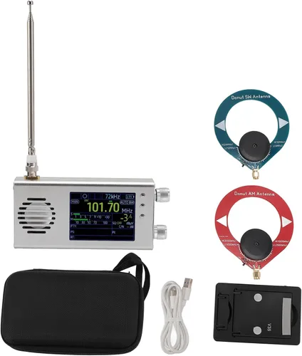 Miniatura 6 de TEF6686 Radio portátil SW, CB, VHF, UHF, WX, AIR, LW, MW, SSB receptor AM, para Dev Beta, pantalla LCD de 3.2 pulgadas, mini radio retro de bolsillo