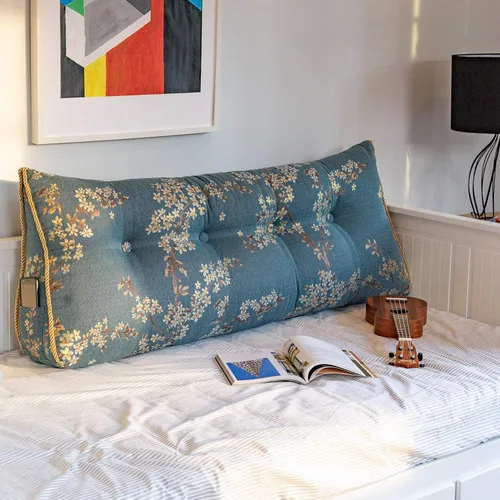 Miniatura 6 de Almohada WOWMAX grande de apoyo con forma triangular, almohada con forma de cuña para respaldo o lectura, cabecero para el día de la Madre