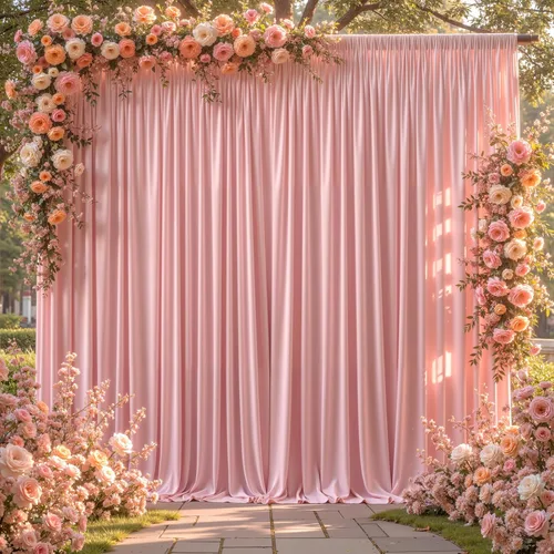 Miniatura 49 de Cortinas de fondo azul bebé de 8 x 10 pies para bodas, cortinas de fondo de poliéster sin arrugas, para baby shower, fiestas de cumpleaños