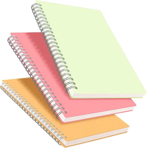 Miniatura 18 de RETTACY Cuaderno de diario en blanco, paquete de 3, 160 páginas por paquete, tamaño mediano A5 (5.7'' × 8.3''), papel grueso de 100 GSM, Transparente