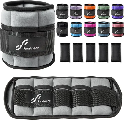 Miniatura 13 de Sportneer Juego de pesas de tobillo ajustables, 1 par, de 2, 4, 6, 8 y 10 libras, correas para el peso de las piernas para mujer, hombre, niños