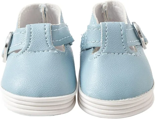 Miniatura 3 de 8 pares de zapatos de muñeca para muñeca americana de 14.5 pulgadas, incluye botas, sandalias, tenis, zapatos de cuero, etc