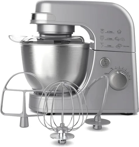 Miniatura 14 de Hamilton Beach Batidora eléctrica de pie, 4 cuartos, gancho para masa, accesorios de batidor plano, protector contra salpicaduras, 7 velocidades