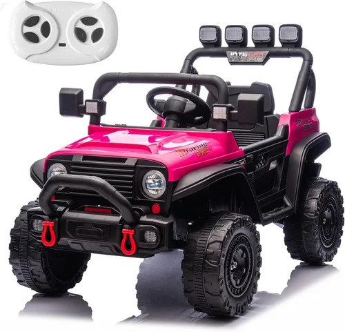 Miniatura 10 de RunFast Auto de paseo para niños de 12 V con control remoto para padres, juguetes eléctricos para niños de 3 a 5, 3.7 mph de velocidad máxima, Negro