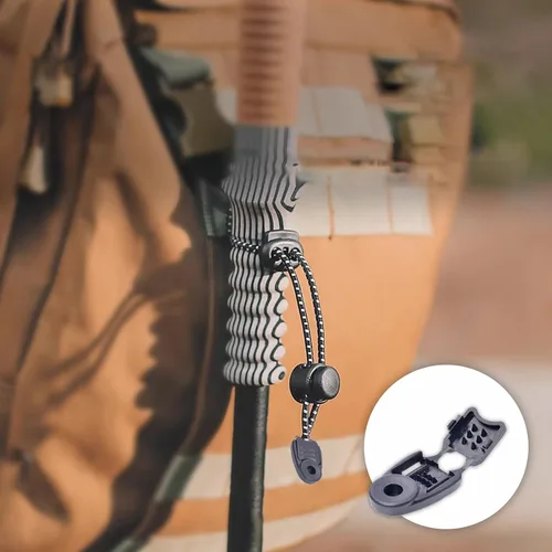 Miniatura 4 de 20 tapas de extremo de paracord con cremallera, extremos de cordón elástico, cuerdas elásticas para cordones, clips de tapón de plástico de repuesto