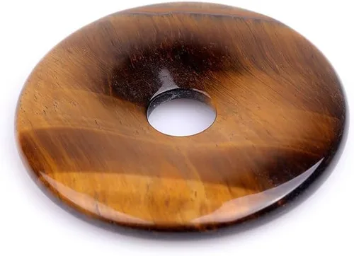 Miniatura 43 de JOE FOREMAN Anillo de cuarzo amatista natural de 1.181 in con colgante de donas circulares para hacer joyas, 1 unidad, Piedra