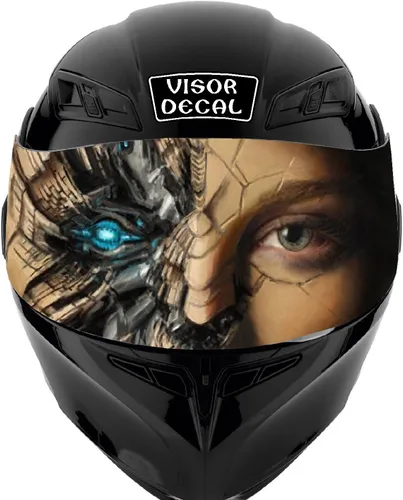 Miniatura 8 de GRAPHIX EXPRESS Calcomanía gráfica para visera de robot, casco compatible con: Icon Shoei Bell HJC Scorpion AGV V2 (robot V07)