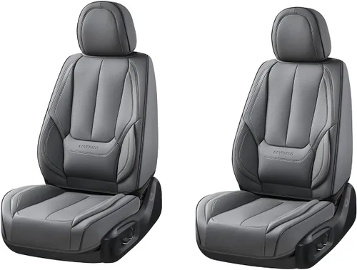 Miniatura 31 de Coverado Juego completo de fundas de asiento de automóvil, fundas de asiento negras para asientos delanteros y traseros de automóvil, protector