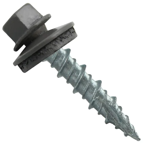 Miniatura 22 de Tornillos para techo de metal: (250) 10 x 1 sin pintura galvanizados con cabeza hexagonal para techo de chapa. Tornillos autoiniciados de metal