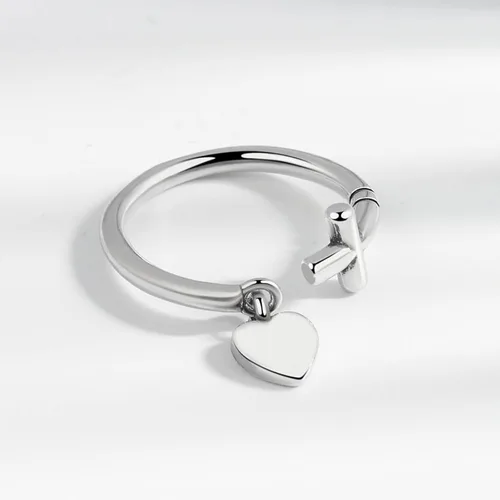 Miniatura 7 de 925 Sterling Silver Ring Minimalist Adjustable Rings Band Handmade Rings for Women Girls
