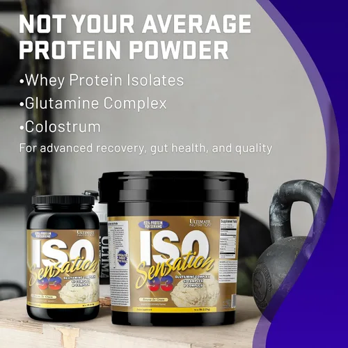 Miniatura 3 de Ultimate Nutrition ISO Sensation 93 polvo aislante de proteína de suero puro con 1.06 onzas de proteína de bajo contenido de carbohidratos, proteína