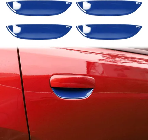 JWWY Para Dodge Charger - Cubierta exterior para manija de puerta exterior para Dodge Charger 2015-2025+, accesorios exteriores, color azul, 4 piezas