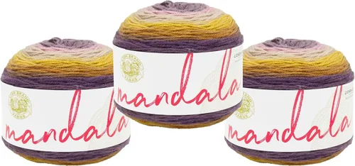 Miniatura 73 de Lion Brand Yarn Mandala - Hilo multicolor para ganchillo,tejido y manualidades, color Liger, 1770 pies, paquete de 1 unidad