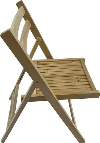 Miniatura 9 de Paquete de 4 sillas plegables de madera, para interiores y exteriores, portátil, apilable, asiento comercial para eventos, oficina, boda, fiesta
