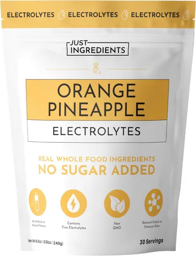 Miniatura 15 de JUST INGREDIENTS Blue Hawaiian - Mezcla de bebida de electrolitos 30 porciones Agua de coco orgánica, espirulina y electrolitos de 5 claves