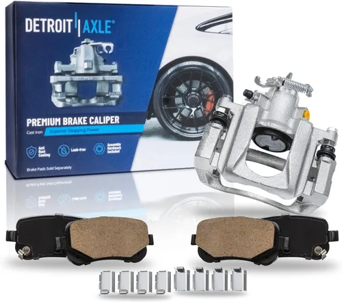 Miniatura 129 de Detroit Axle - Pinza de disco del lado del acompañante + pastillas de freno de cerámica de repuesto para Lexus HS250H Toyota RAV4 Prius V Scion xB