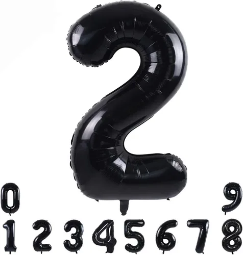 Miniatura 24 de TONIFUL Globos grandes de helio de letras B negras grandes de 40 pulgadas, globos de aluminio Mylar para decoración de suministros de fiesta