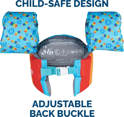 Miniatura 2 de SwimWays Swim Trainer, US Coast Guard Approved Life Vest Kids Swim Vest, Arm Floaties & Life Jackets for Kids 33-55 lbs