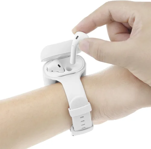 Miniatura 12 de Accesorios de correa de muñeca para AirPods/AirPods 2, funda deportiva de silicona protectora completa compatible con Apple Airpods 1ª y 2ª funda