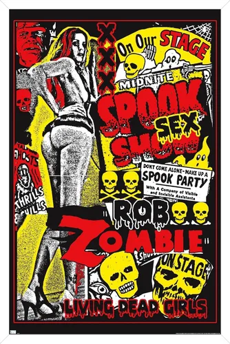 Miniatura 11 de Rob Zombie - Póster de pared de niñas muertas vivientes, 22.4 pulgadas de largo x 14.7 pulgadas de ancho, versión enmarcada de madera de granero