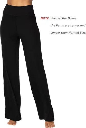 Miniatura 2 de Sunzel Pantalones de yoga acampanados para mujer con pierna ancha y cintura alta, control de abdomen, pantalones de corte de bota