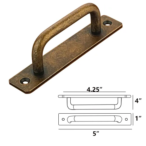 Miniatura 3 de Paquete de 2 tiradores de aluminio para gabinetes de 4 1/4 pulgadas, 4.252 in, tiradores de cajón