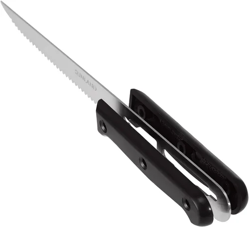 Miniatura 5 de SUNALND - Juego de 8 cuchillos para carne, con borde dentado y triple remachado