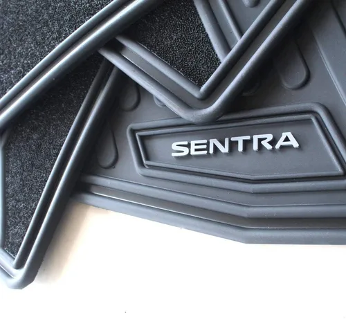 Juego completo de alfombrillas para Nissan Sentra OEM originales para todo tipo de clima, resistentes (2014, 2015, 2016, 2017, 2018, 2019) (negro)