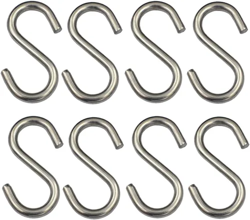 Miniatura 7 de DGOL 24 paquetes de ganchos en S pequeños de acero inoxidable 304 de 1-7/8 pulgadas de largo con capacidad de carga de 100 libras