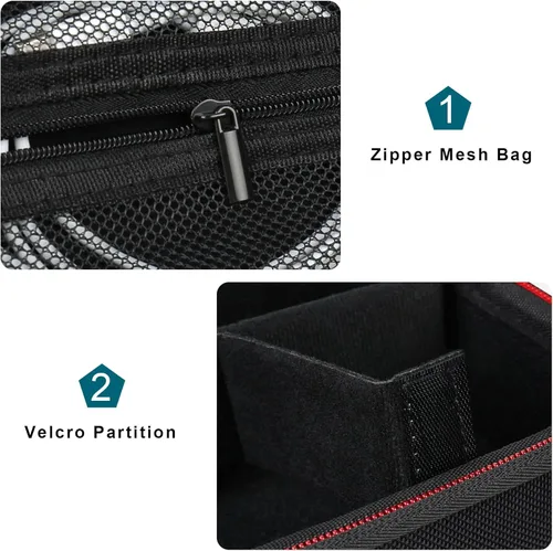 Miniatura 6 de Canboc Estuche de Transporte para Cámara Sony ZV-1F/ ZV-1/ ZV-1 II Vlog Cámara Digital y Kit de Accesorios para Vlogger Trípode, Bolsa de Negro