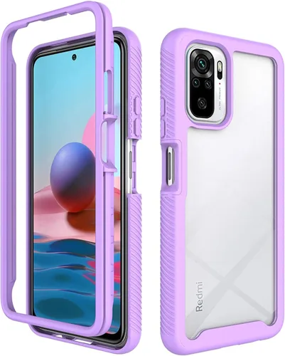 Funda para Redmi Note 10, funda Xiaomi Redmi Note 10S, protector de cuerpo completo para niñas y mujeres, funda rígida transparente compatible con