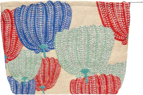 Miniatura 29 de Pazimiik Bolsa de maquillaje floral, grande, de algodón, con cremallera para bolsa de viaje, organizador de maquillaje de lona para mujeres, Algodón