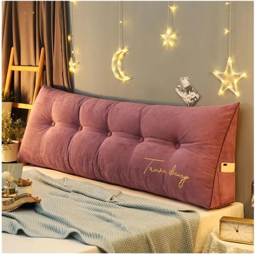 Miniatura 11 de Almohada triangular para la cabeza de cama, cojín grande de espalda/cojín de cabecero, almohada de cuña reclinable con funda extraíble