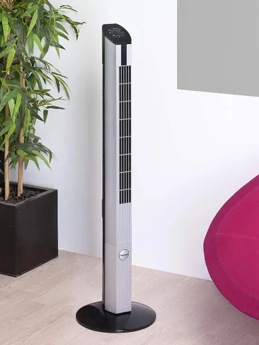 Miniatura 2 de Bestron Ventilador de torre de diseño con función giratoria, altura 42.1 in, 50 W, negro/gris