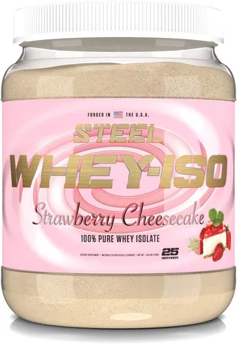 Miniatura 6 de Steel Supplements Whey-ISO Polvo aislado de proteína de suero de leche, galletas de mantequilla de maní y crema 25 porciones (1.71 libras)