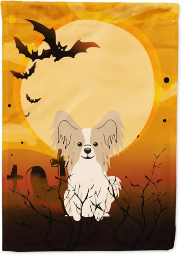 Miniatura 120 de Caroline's Treasures BB4307GF - Bandera de Halloween Airedale para jardín, bandera decorativa para patio exterior, obras de arte de patio, macizos