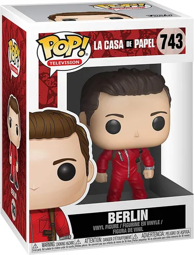 Miniatura 3 de POP Money Heist: La Casa De Papel - Figura de vinilo Berlin Funko Pop (empaquetado con funda protectora compatible con caja pop box), multicolor
