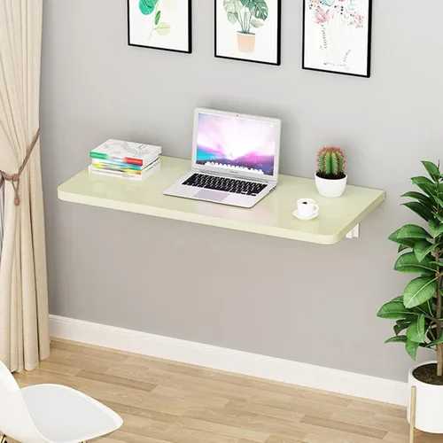 Miniatura 10 de Mesa plegable montada en la pared, ahorro de espacio, escritorio para computadora, mesa de lavandería, mesa plegable de pared para ropa plegable