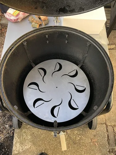 Miniatura 4 de Sistema de gestión de calor con placa deflectora FireDial para barbacoas de carbón y parrillas ahumadoras, UDS, WSM, Kettle (Para WSM de 18 pulg.)