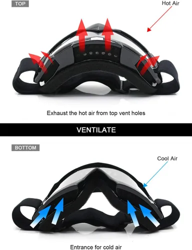 Miniatura 4 de AVV Gafas de motocicleta para hombres y mujeres – Gafas de motocross ATV resistentes al viento, gafas anti UV todoterreno para montar MTB Motocross